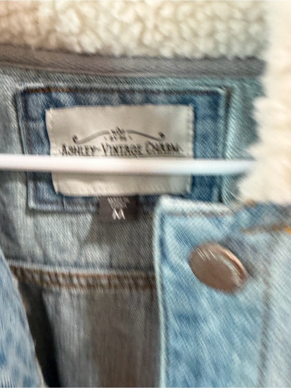 Ashley Nicole Women's Sherpa Denim Jacket - Picture 2 of 3